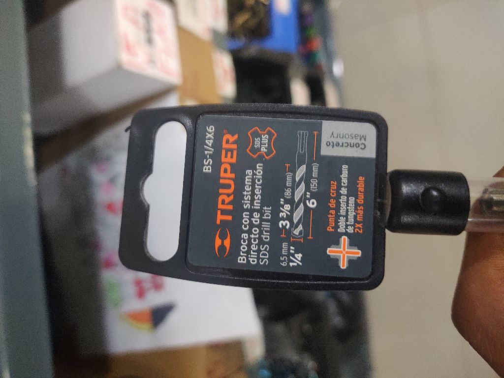 Barrena Broca P/Concreto Hilti 1/4x6 Truper