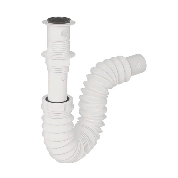 Sifon Flexible Simple P/Lavamano Con Push Boton