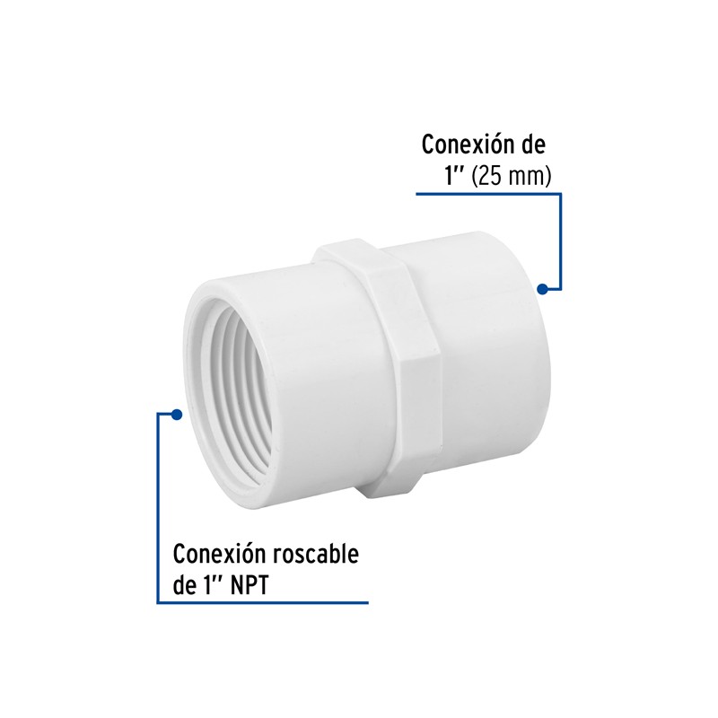 Adaptador PVC Hembra De 1