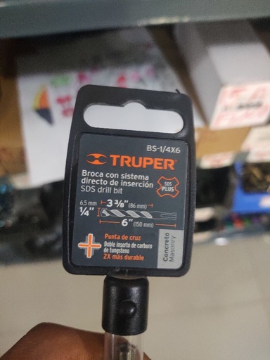 [D1521] Barrena Broca P/Concreto Hilti 1/4x6 Truper