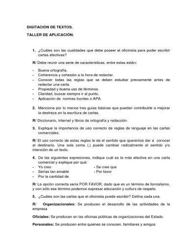 [REDACCION] DIGITACION De CARTA