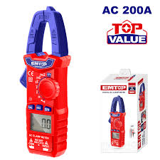[6972951249811] Medidor de corriente digital AC 200A tipo abrazadera emtop