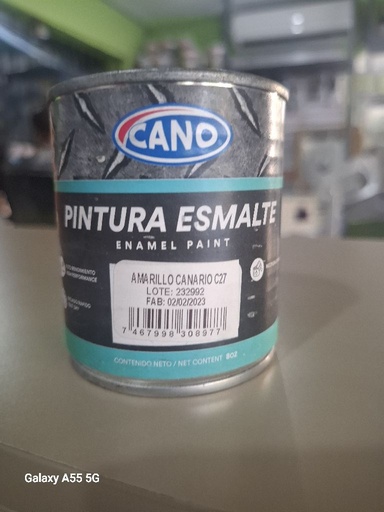 [PINTURAAMARILLO] Pintura Esmalte Amarillo 1/16