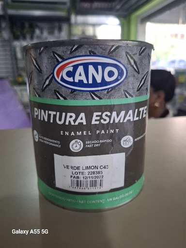 [A3AA] Pintura Esmalte Verde 1/4  Cano