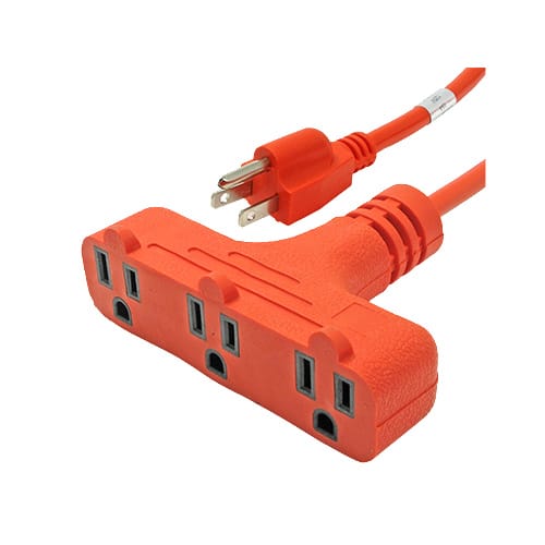 [REGLETA] Regleta Naranja De 3 Salidas