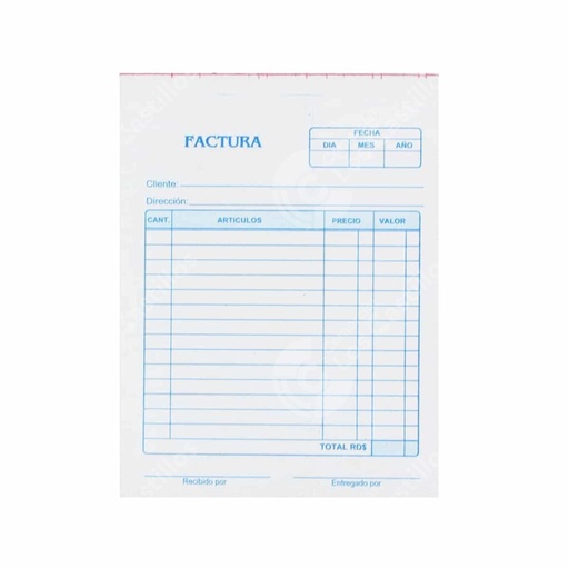 [7780201379725] Talonario Recibo NCR