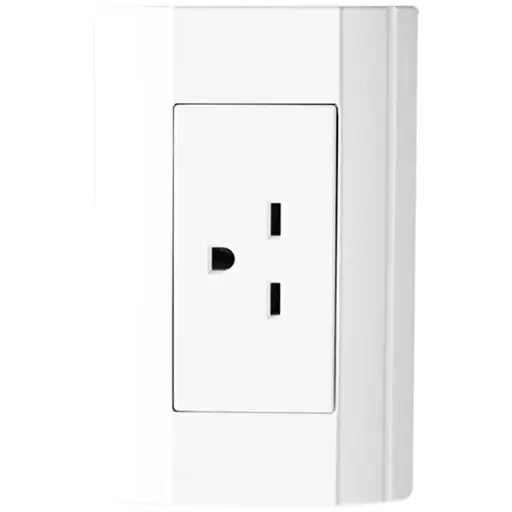 [TOMACORRIENTE220] Tomacorriente Sencillo Blanco 220v Kolny