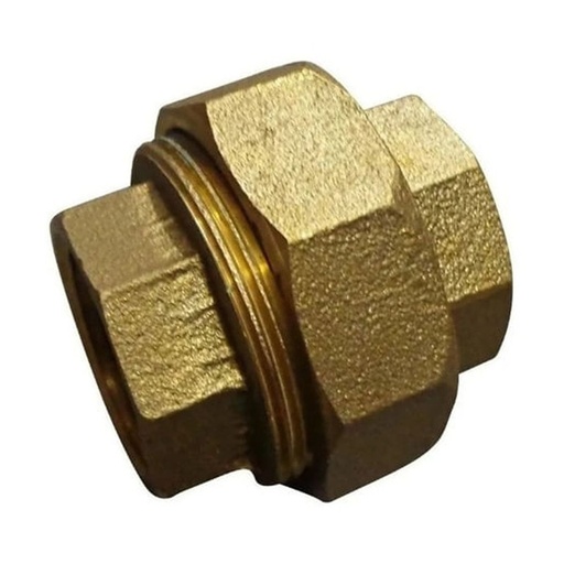 [ADAPTADORBRONCE12X12] Adaptador Bronce Doble 12 X 12 (Union)