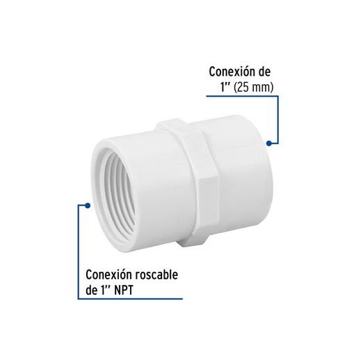[ADAPTADORHEMBRADE1] Adaptador PVC Hembra De 1