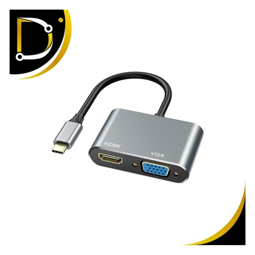 [APTADORTIPOC] Adaptador Tipo-C A VGA Y HDMI