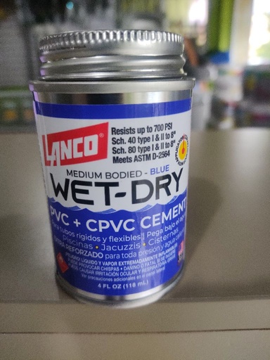 [CEMENTOPVCLANCO4] Cemento PVC Lanco Azul 4 Onz